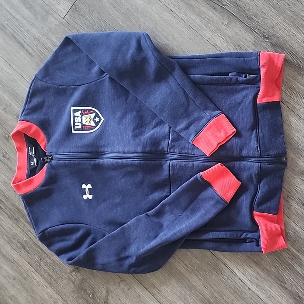 UnderArmour Cold Gear USA Red and Blue Jacket